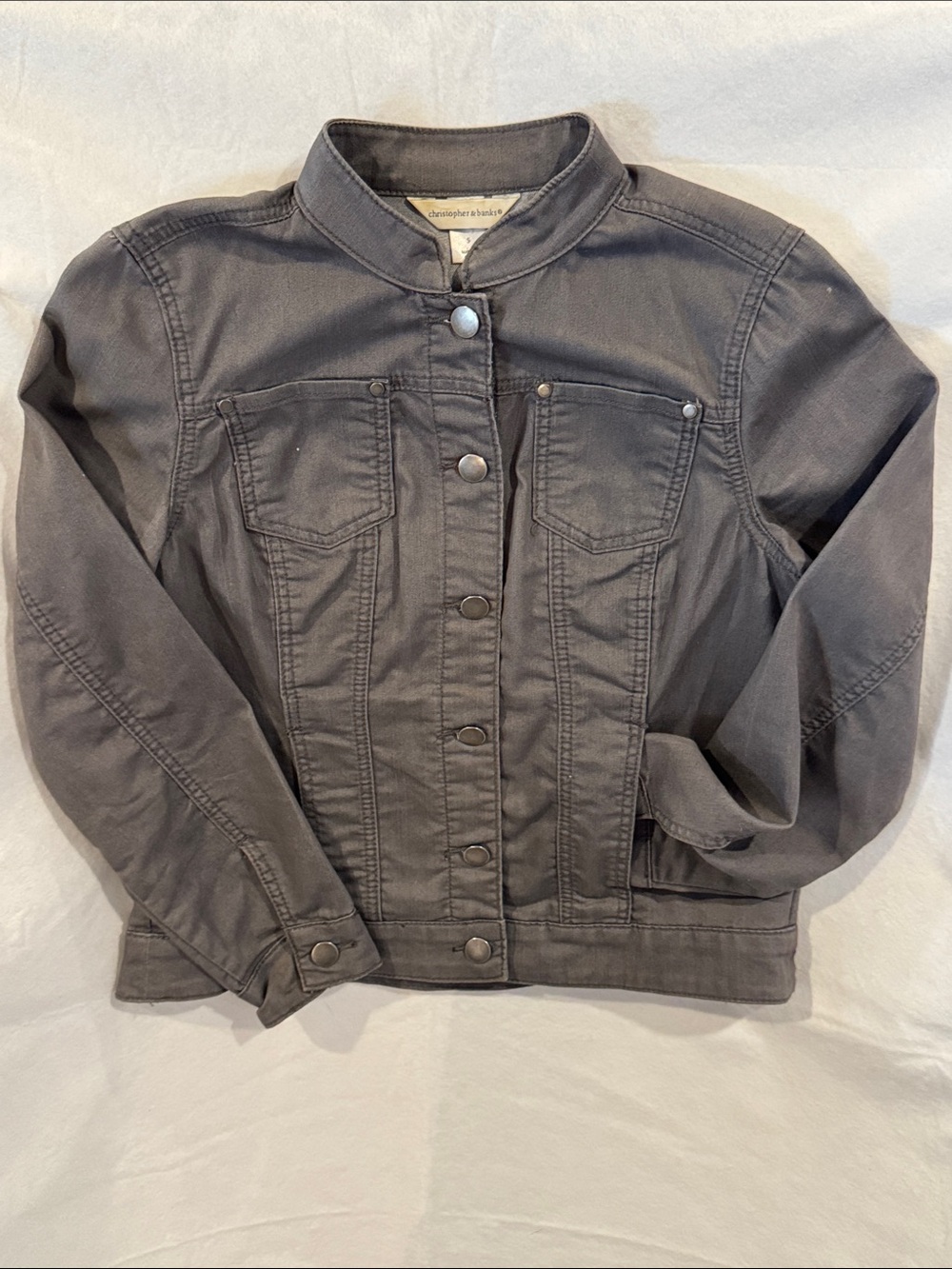 Christopher & Banks button up Front Jean Jacket